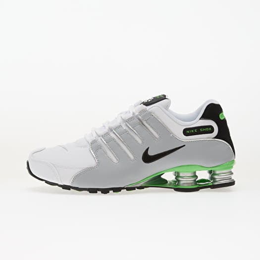 Nike Shox Nz White/ Black-Metallic Silver-Green Pulse
