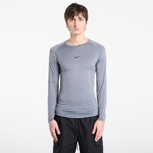 Marškinėliai Nike Pro Men's Dri-FIT Tight Long-Sleeve Fitness Top Smoke Grey/ Black