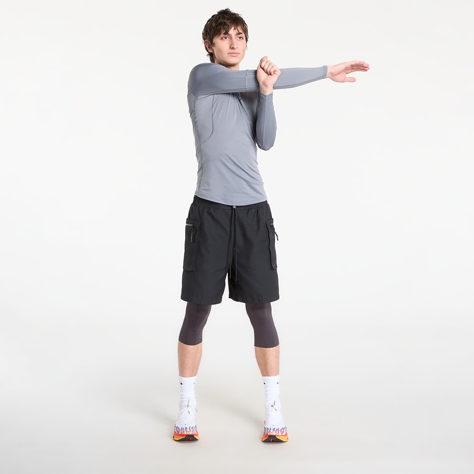 Majice i košulje Nike Pro Men's Dri-FIT Tight Long-Sleeve Fitness Top Smoke Grey/ Black