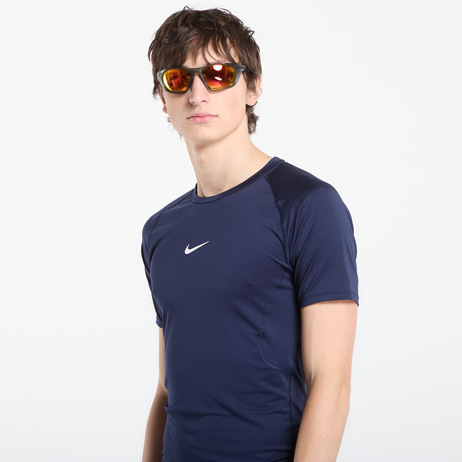 Φανελάκια Nike Pro Men's Dri-FIT Tight Short-Sleeve Fitness Top Obsidian/ White