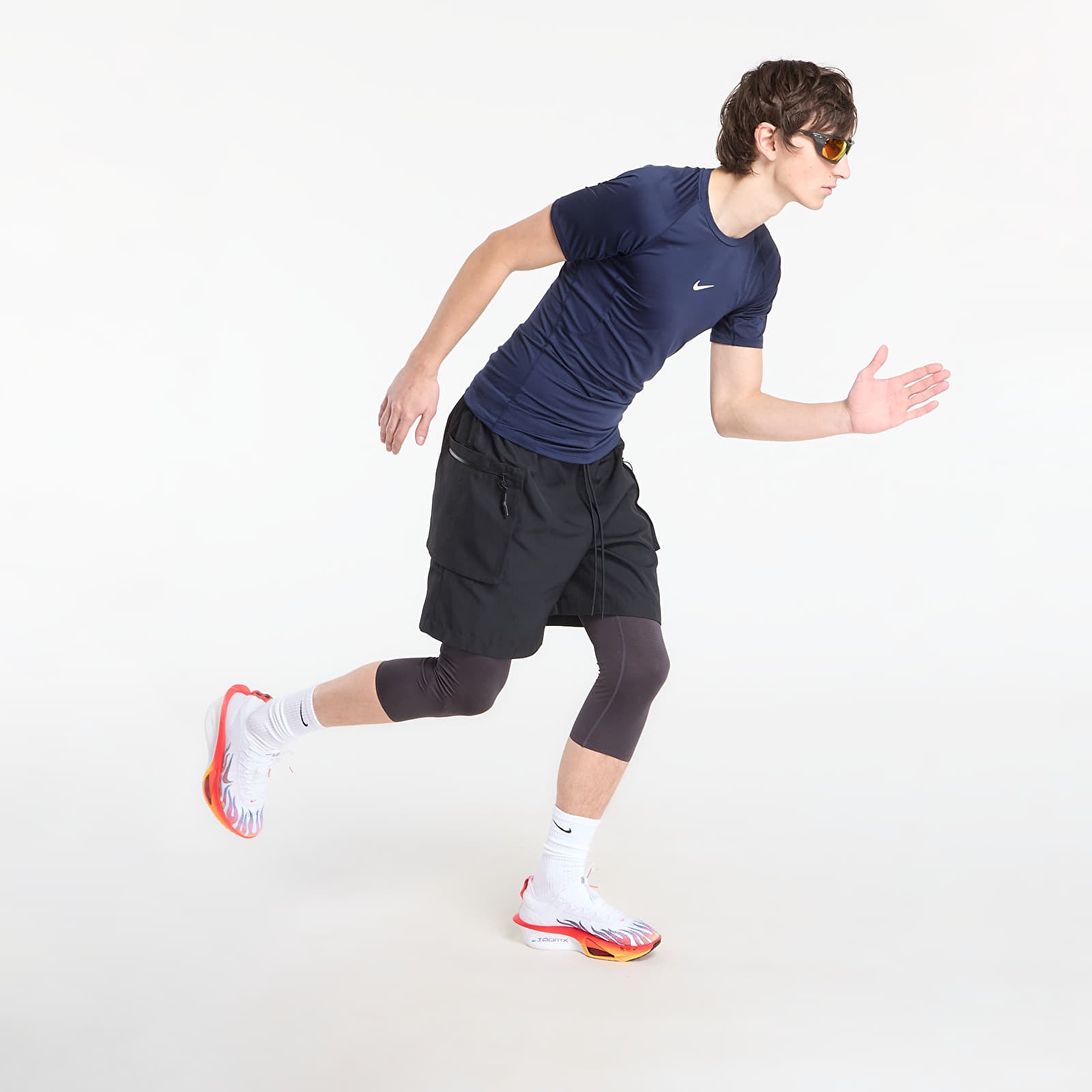 Φανελάκια Nike Pro Men's Dri-FIT Tight Short-Sleeve Fitness Top Obsidian/ White