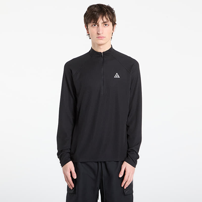 Marškinėliai Nike ACG Men's Dri-FIT Mid-Layer 1/4-Zip Trail Running Top Black/ Black/ Summit White