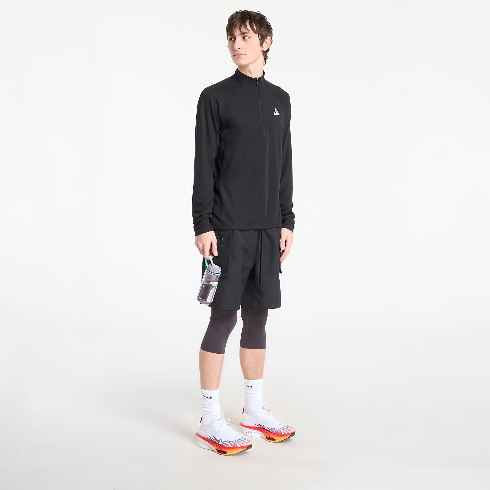 Μπλούζες Nike ACG Men's Dri-FIT Mid-Layer 1/4-Zip Trail Running Top Black/ Black/ Summit White
