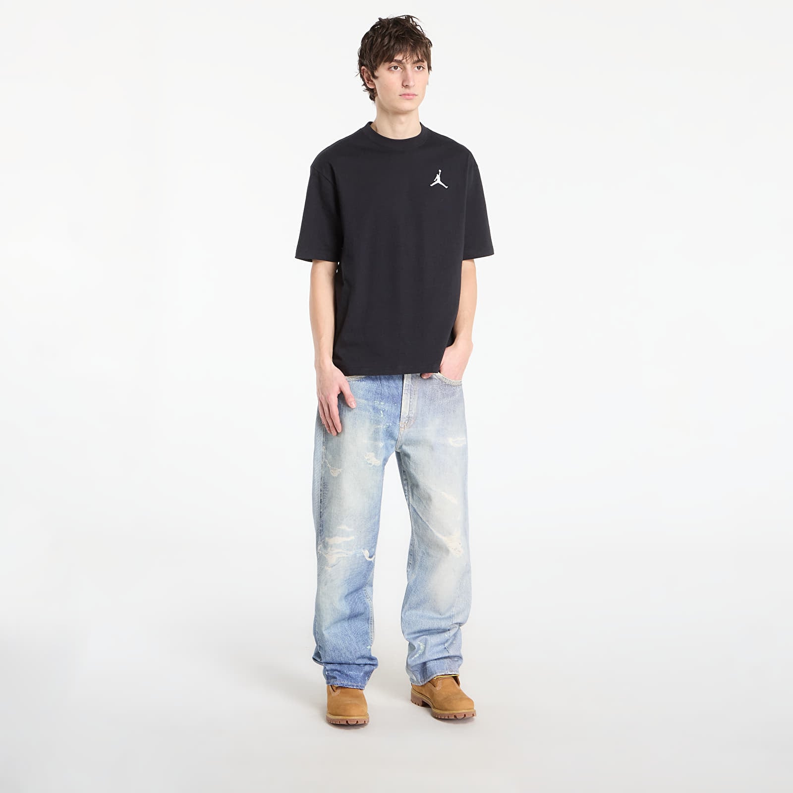 T-krekli Jordan Men's Embroidered Jumpman T-Shirt Black/ White