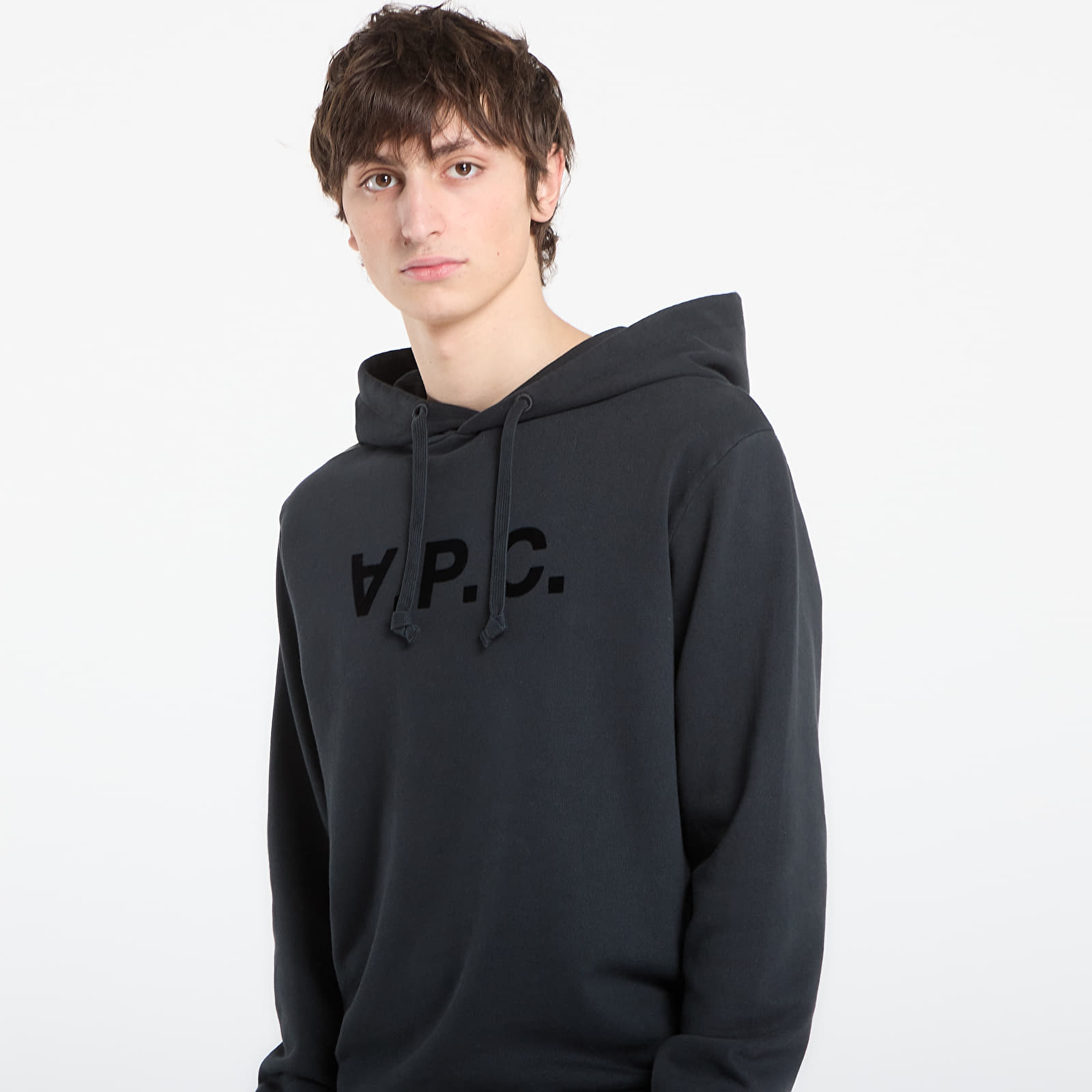 Регланы и толстовки A.P.C. Standard Hoodie With Large Vpc UNISEX Faded Indigo/ Ecru