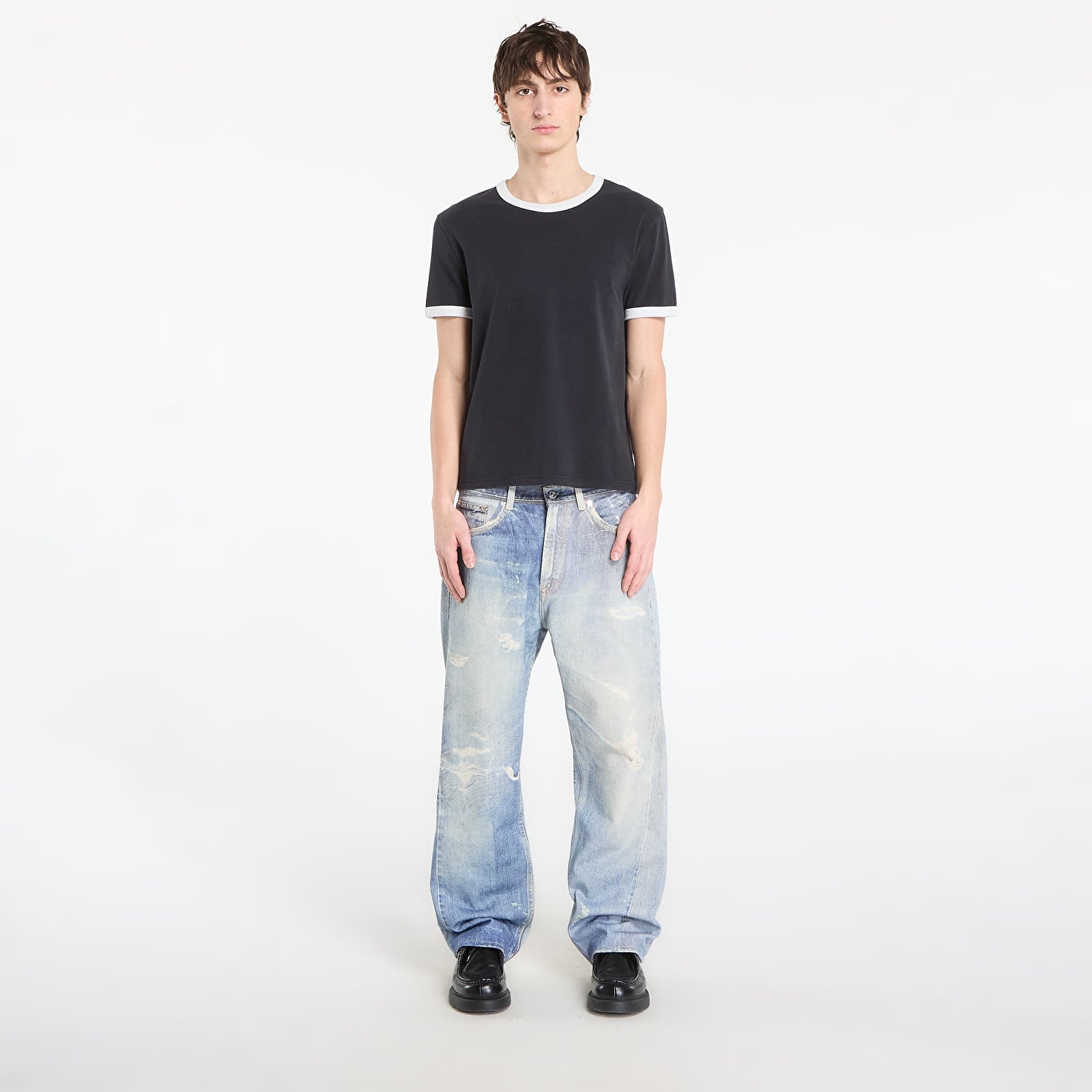 Футболки A.P.C. Short-Sleeved Contrast T-Shirt Black