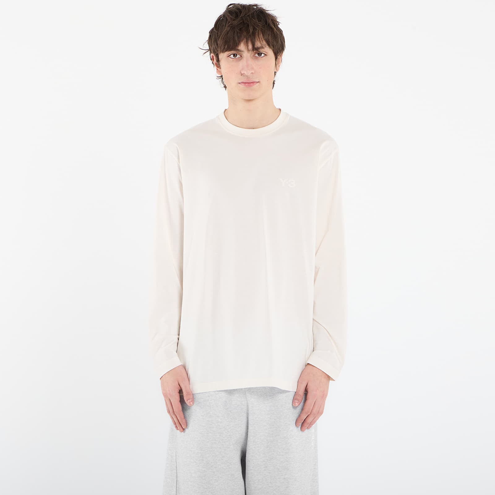 Tricou Y-3 Logo Long Sleeve Long-Sleeve Top Chalk White XL