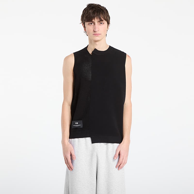 Gilet Y-3 Gfx Knitted Vest Black