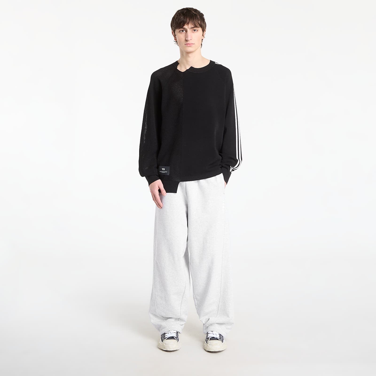 Hoodies and sweatshirts Y-3 Logo Knit Sweatshirt Black/ Rayon