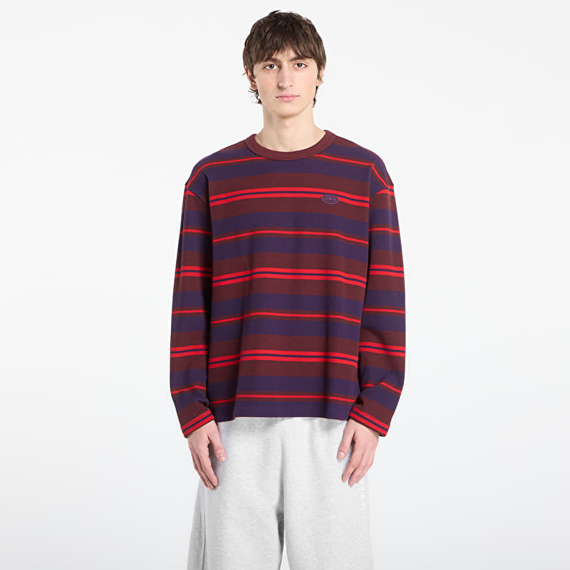 Tričko adidas 90S Alternative Sport Long Sleeve Stripe Waffle T-Shirt Aurora Ruby