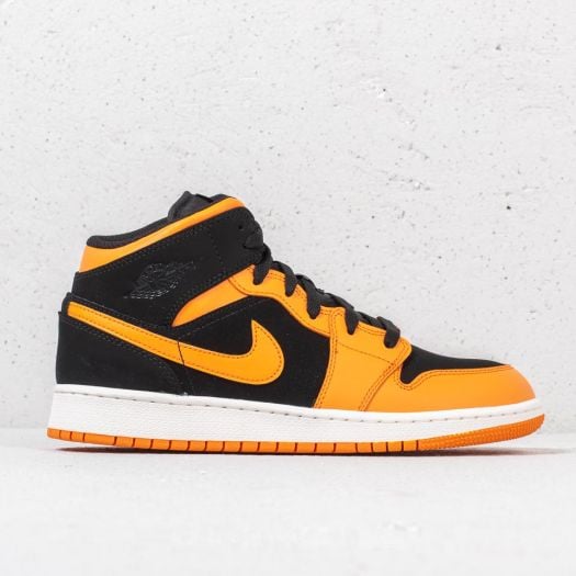 Air jordan 1 mid black orange peel cheap