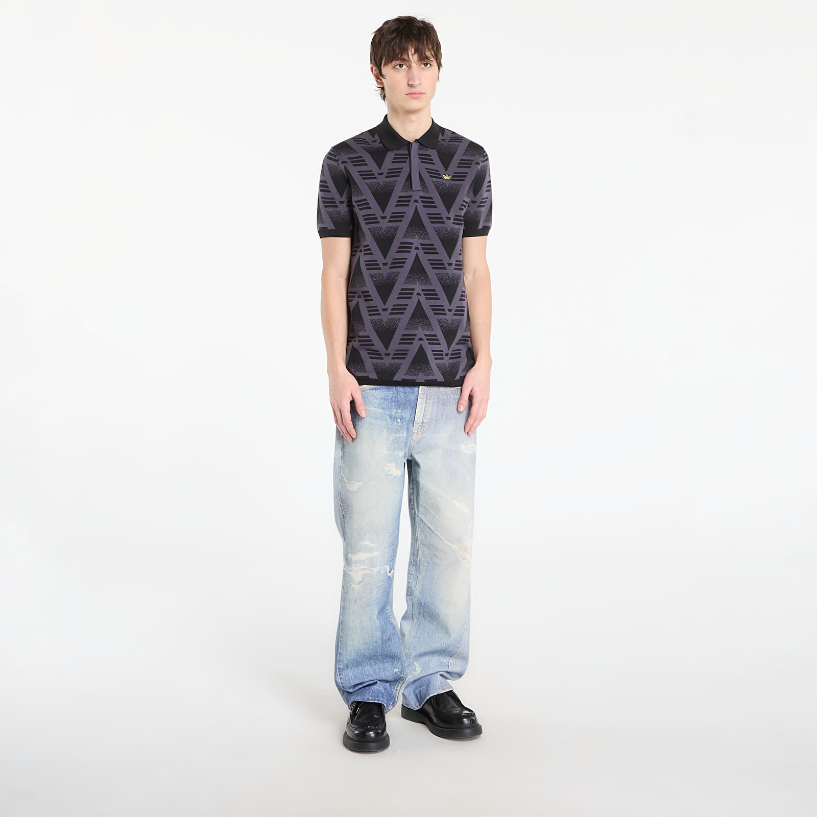 T-paidat adidas Aop Polo Black