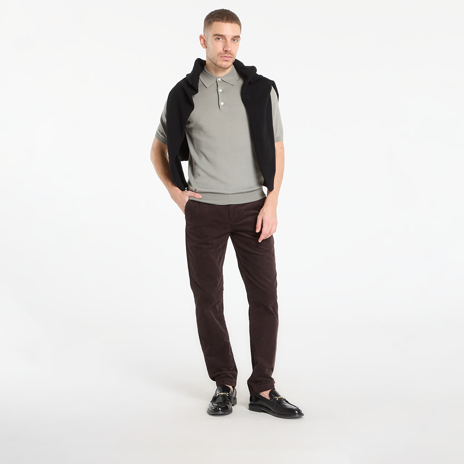 Muške hlače Tommy Hilfiger Denton Pd Corduroy Pants Dark Brown Cord