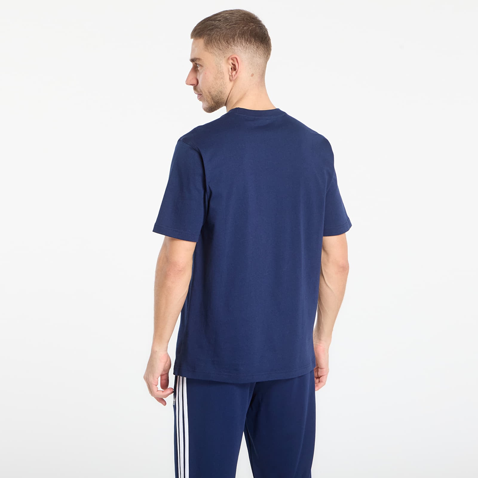 Moške majice  adidas Trefoil Essentials Tee Night Indigo/ Off White
