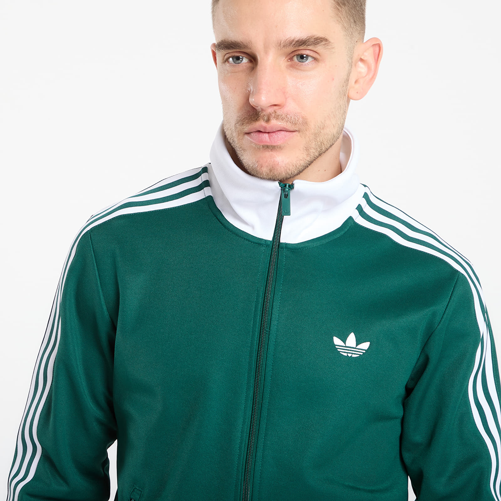 Hoodies en truien adidas Beckenbauer Track Top Collegiate Green/ White
