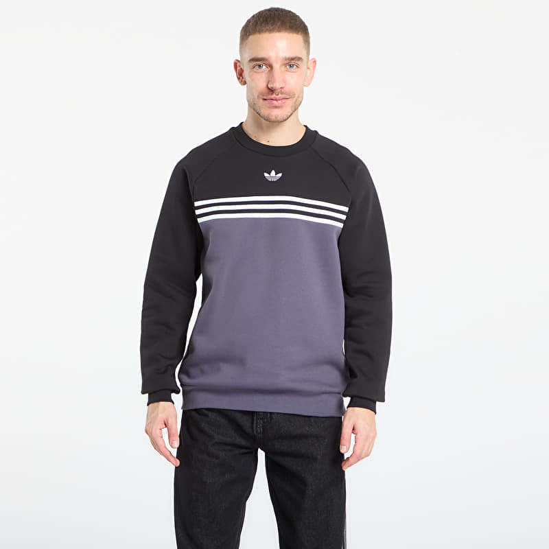 Sweatshirt adidas Chest Stripes Crewneck Sweatshirt Aurora Onix/ White