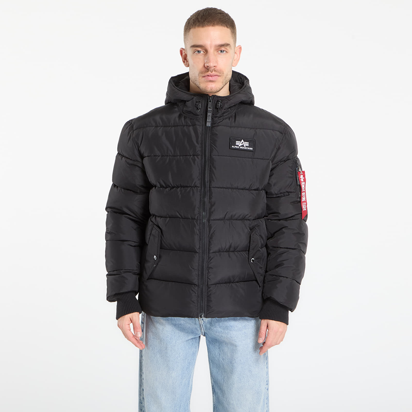 Яке Alpha Industries Hooded Puffer Alpha FD Black XXL