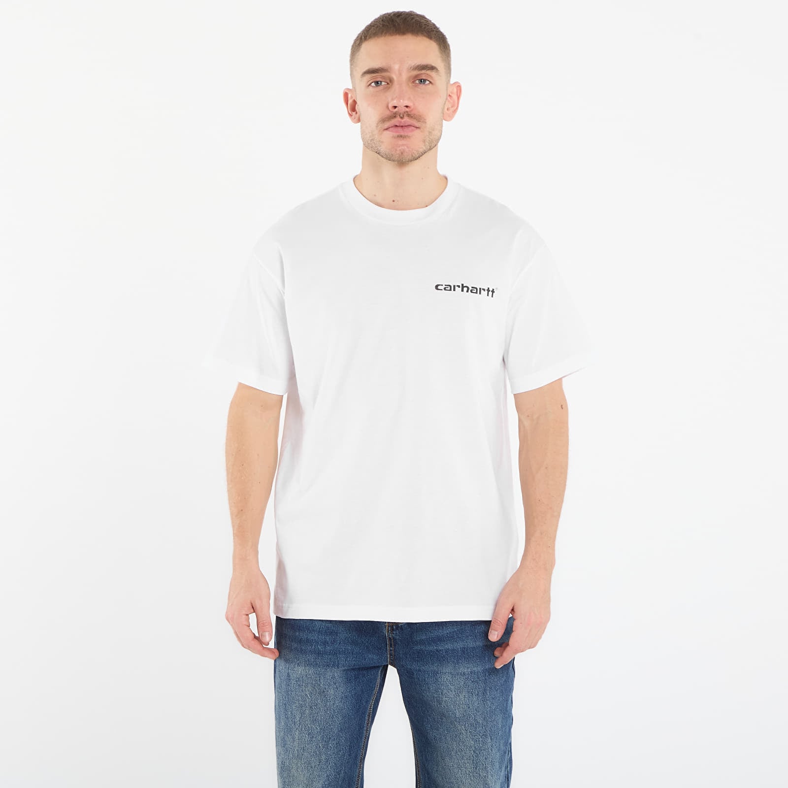 Ανδρικά μπλουζάκια Carhartt WIP S/S Archive Script T-Shirt UNISEX White