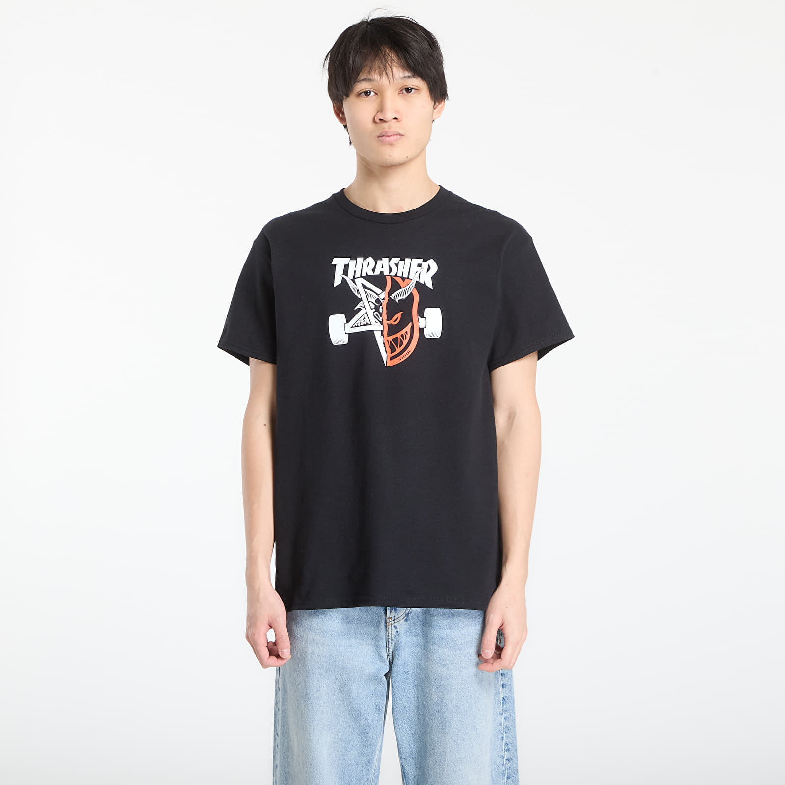 Tricou Thrasher x Spitfire Thrash & Burn T-Shirt Black XXL