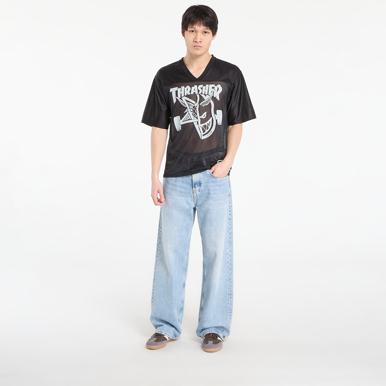 Dotjeran Thrasher x Spitfire Thrash & Burn Football Jersey Black