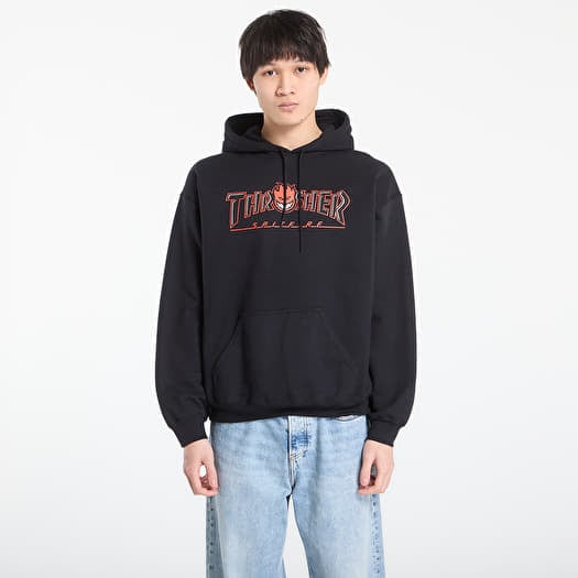 Sweatshirt Thrasher x Spitfire Big Head Outline Hoodie Black