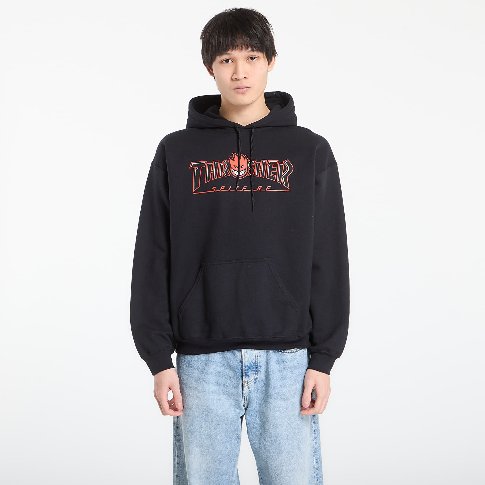Sweatjacken und Sweatshirts Thrasher x Spitfire Big Head Outline Hoodie Black
