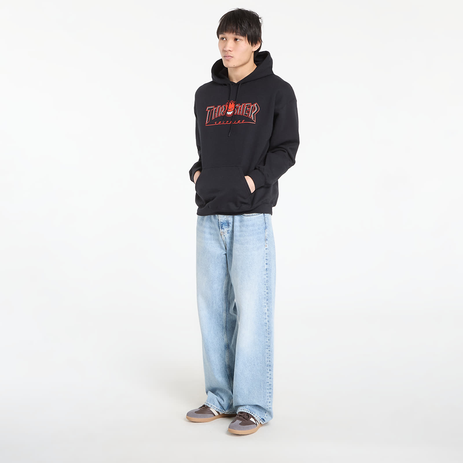 Sweatjacken und Sweatshirts Thrasher x Spitfire Big Head Outline Hoodie Black