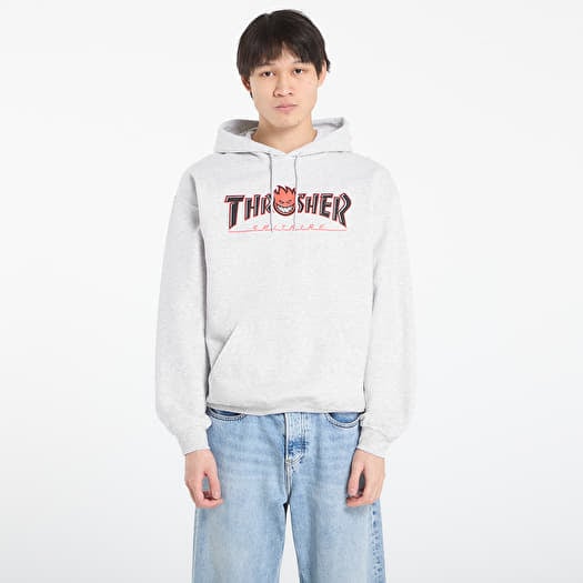 Sweatshirt Thrasher x Spitfire Big Head Outline Hoodie Ash Grey