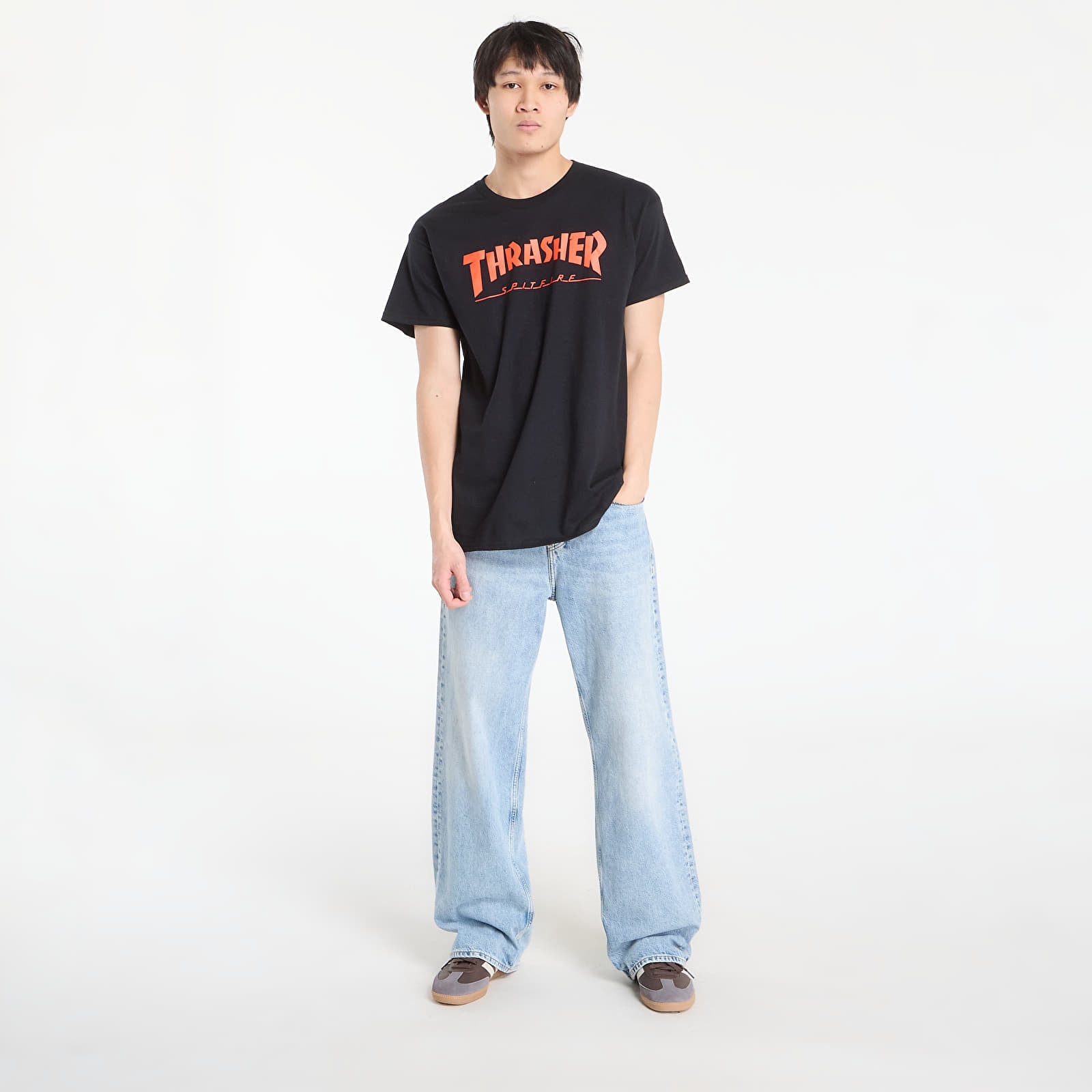 Koszulki Thrasher x Spitfire Big Head Jake T-Shirt Black