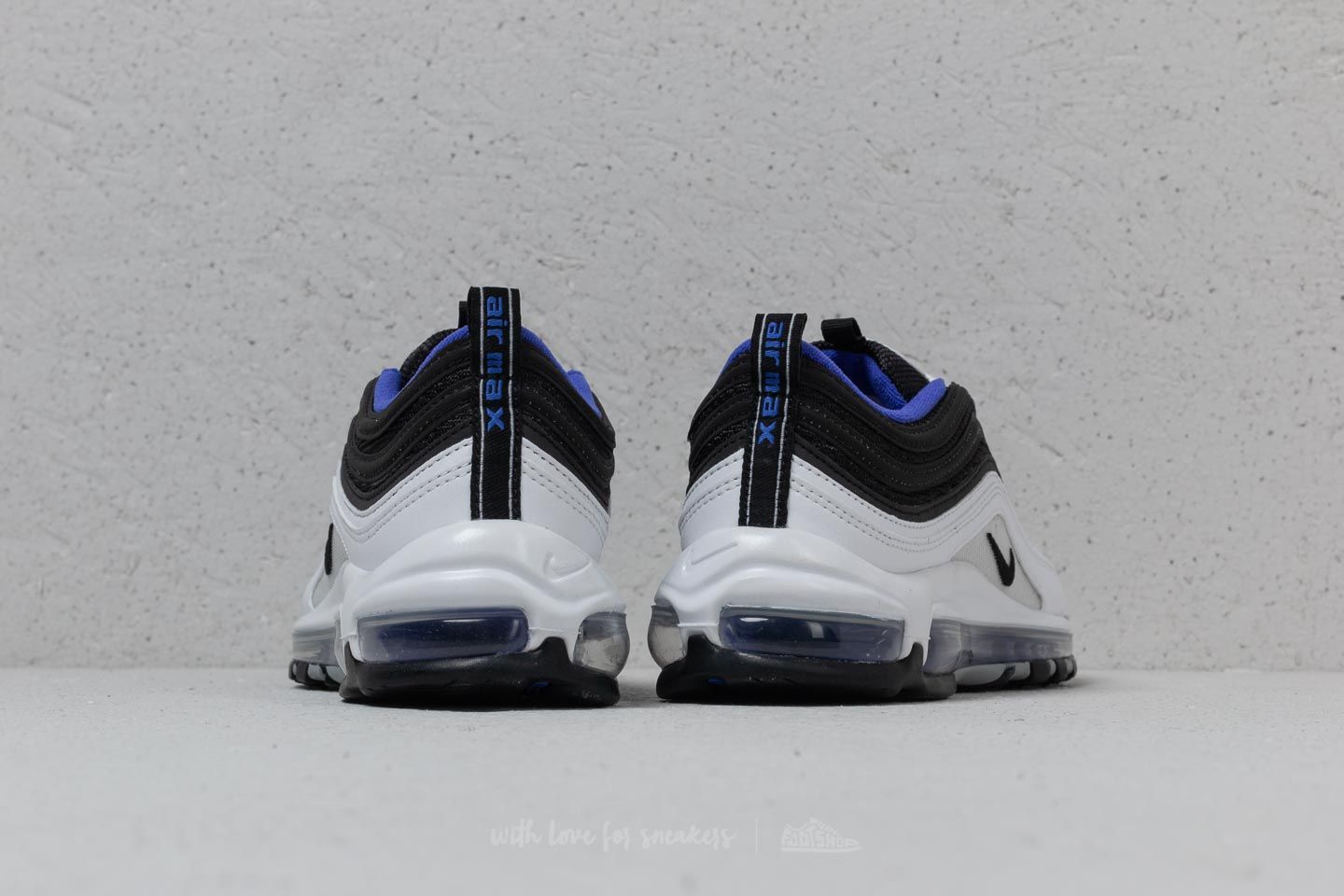 Nike air max 97 trainer white / black / persian violet top