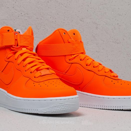 Neon orange nike high tops sale