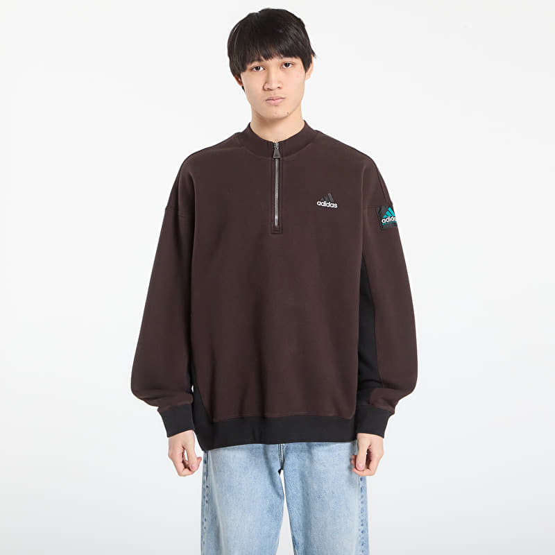 Sweatshirt adidas Equipment Blocked Half-Zip Aurora Coffee