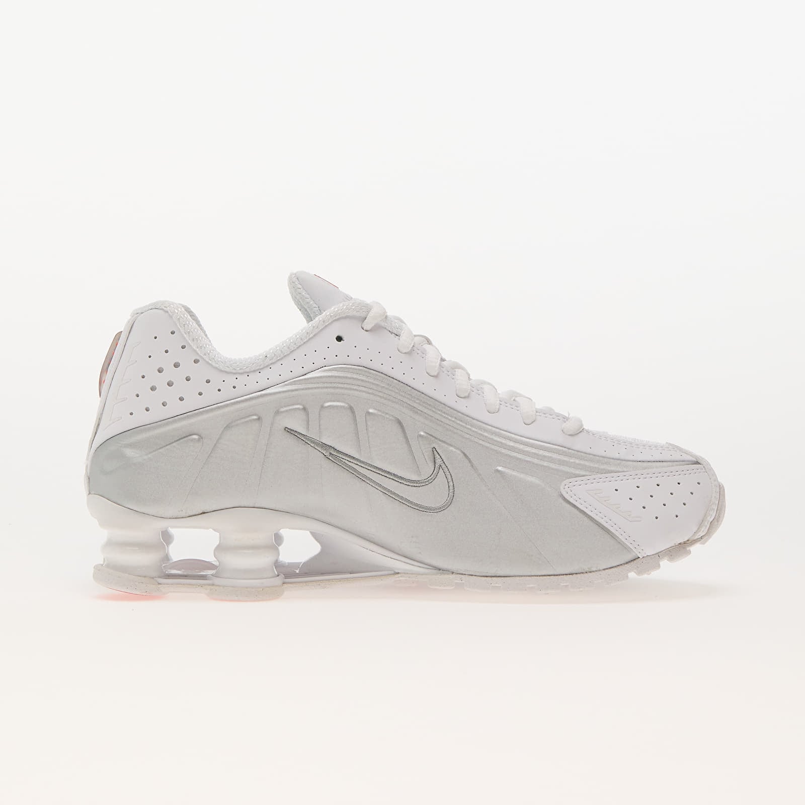 Damesschoenen Nike W Shox R4 White/ White-Metallic Silver-Max Orange