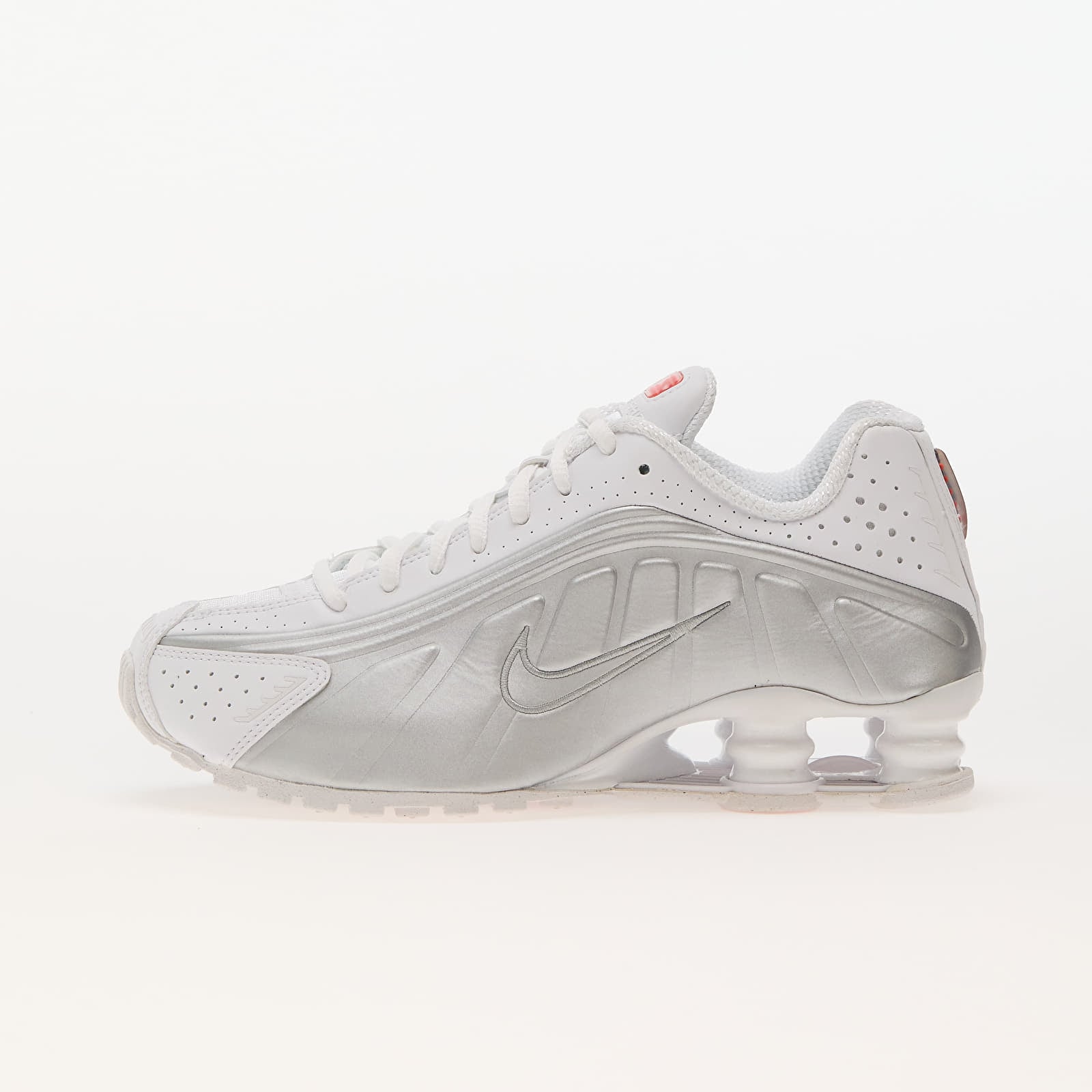 Damesschoenen Nike W Shox R4 White/ White-Metallic Silver-Max Orange