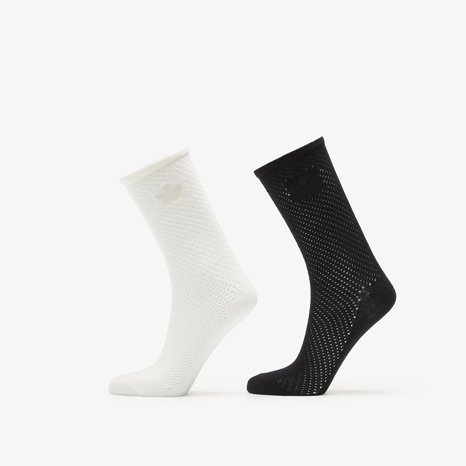 Moške nogavice adidas Crochet Crew Sock 2-Pack Off White/ Black