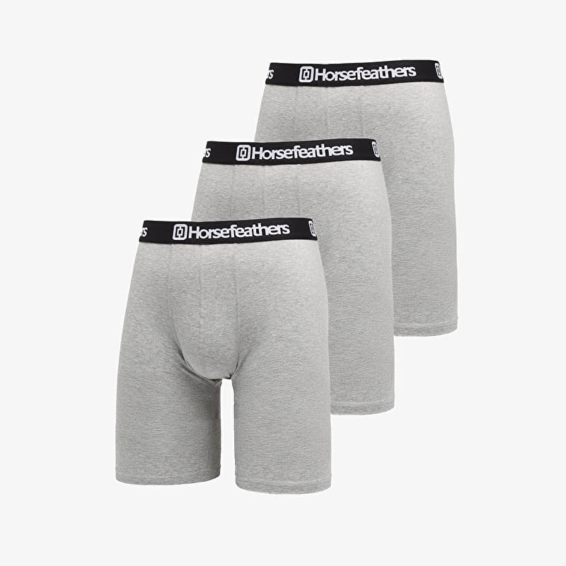 Horsefeathers Dynasty Long 3-Pack Boxer Shorts Heather Gray
