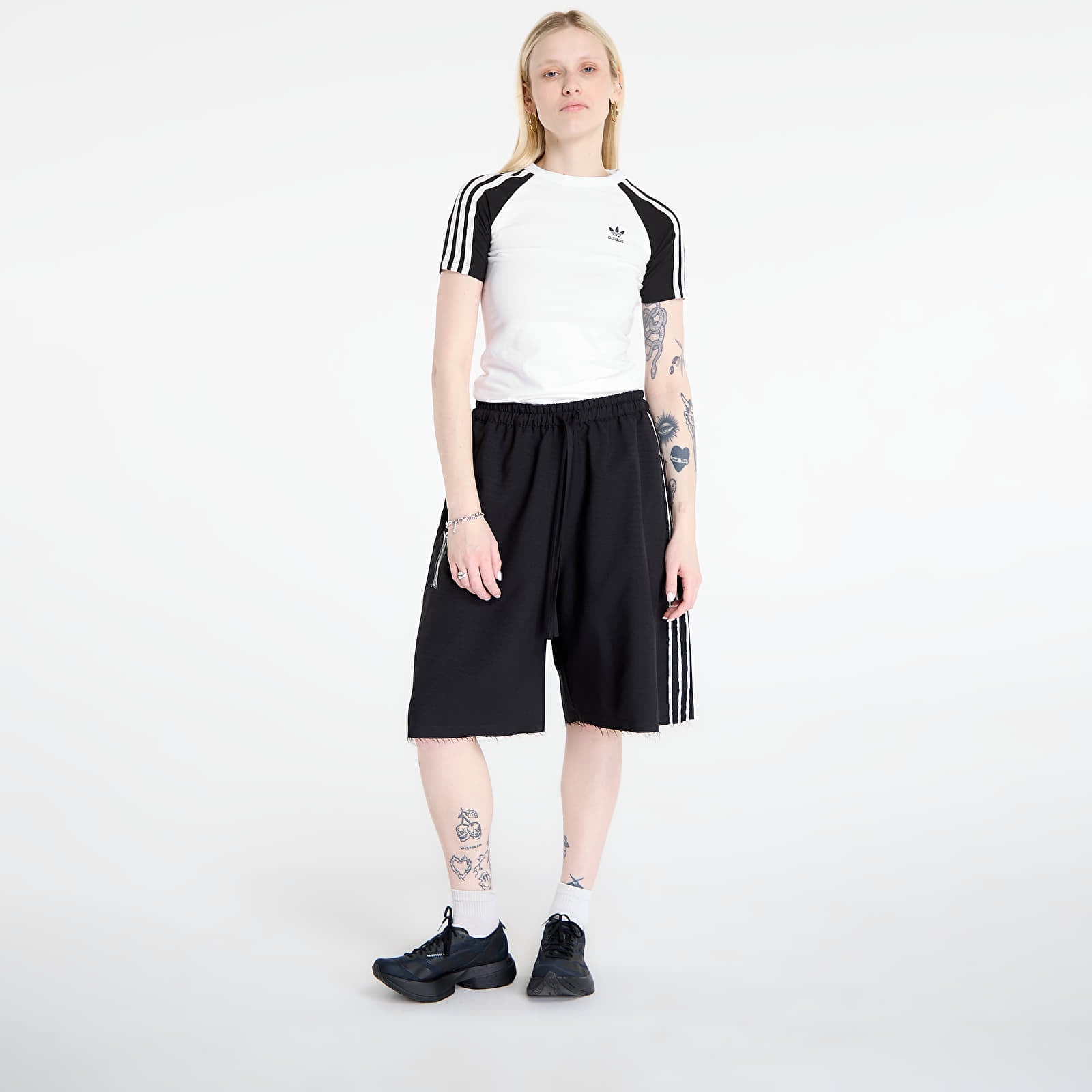 Shorts Y-3 Sport Uniform Raw Cut 3 Stripes Shorts Black