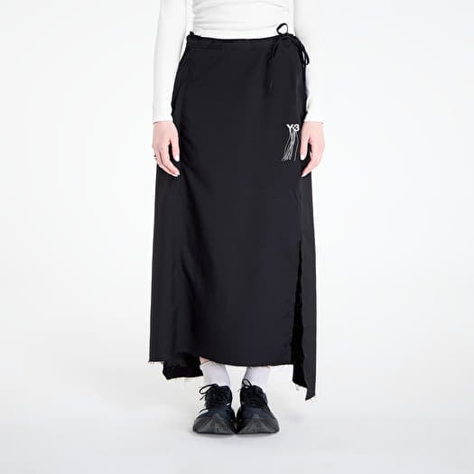 Rok Y-3 Sport Uniform Raw Cut 3 Stripes Skirt Black