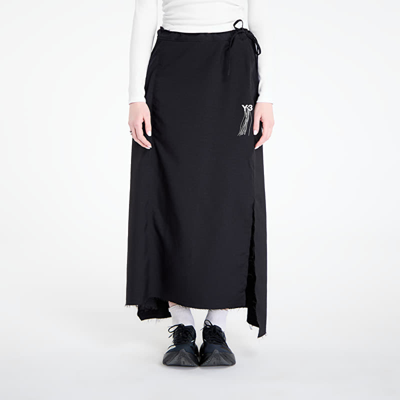 Y-3 Sport Uniform Raw Cut 3 Stripes Skirt Black