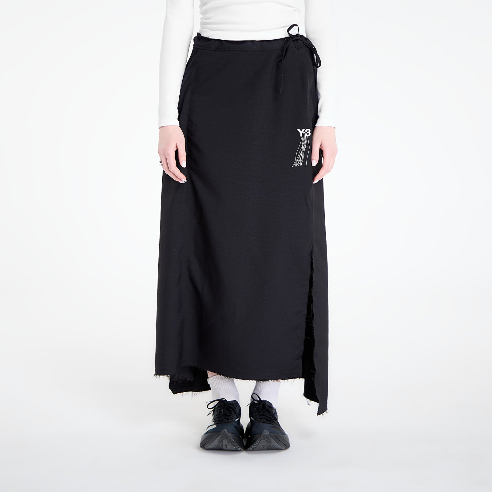 Krila Y-3 Sport Uniform Raw Cut 3 Stripes Skirt Black
