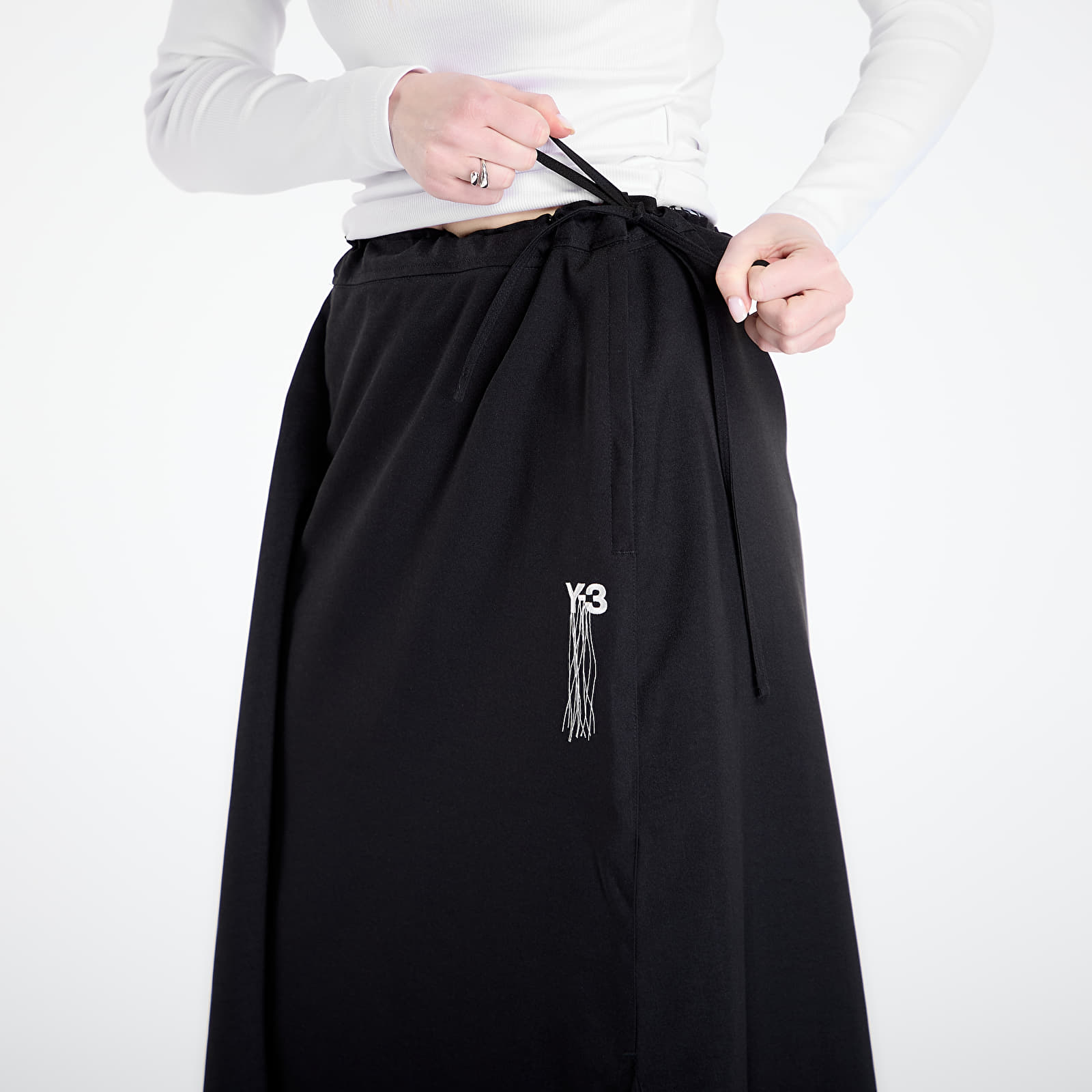 Krila Y-3 Sport Uniform Raw Cut 3 Stripes Skirt Black