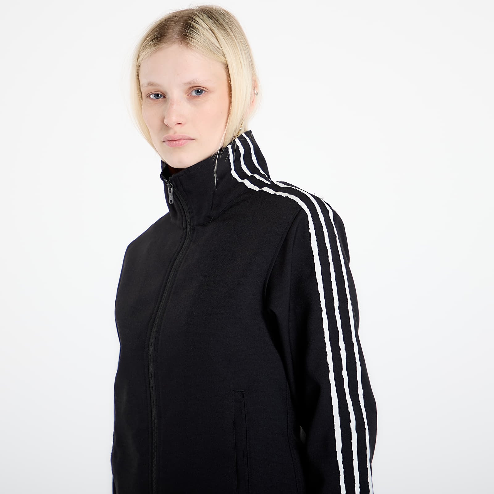 Jacken Y-3 Sport Uniform Raw Cut 3 Stripes Track Top Black/ Black