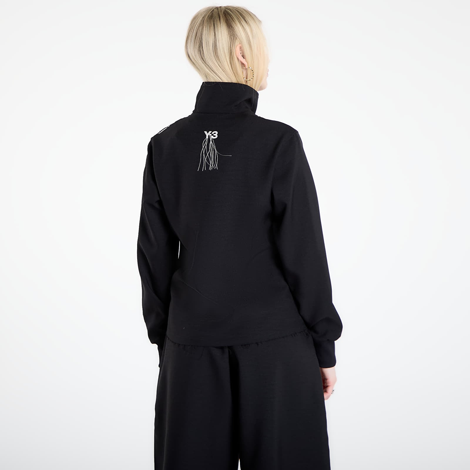 Jacken Y-3 Sport Uniform Raw Cut 3 Stripes Track Top Black/ Black