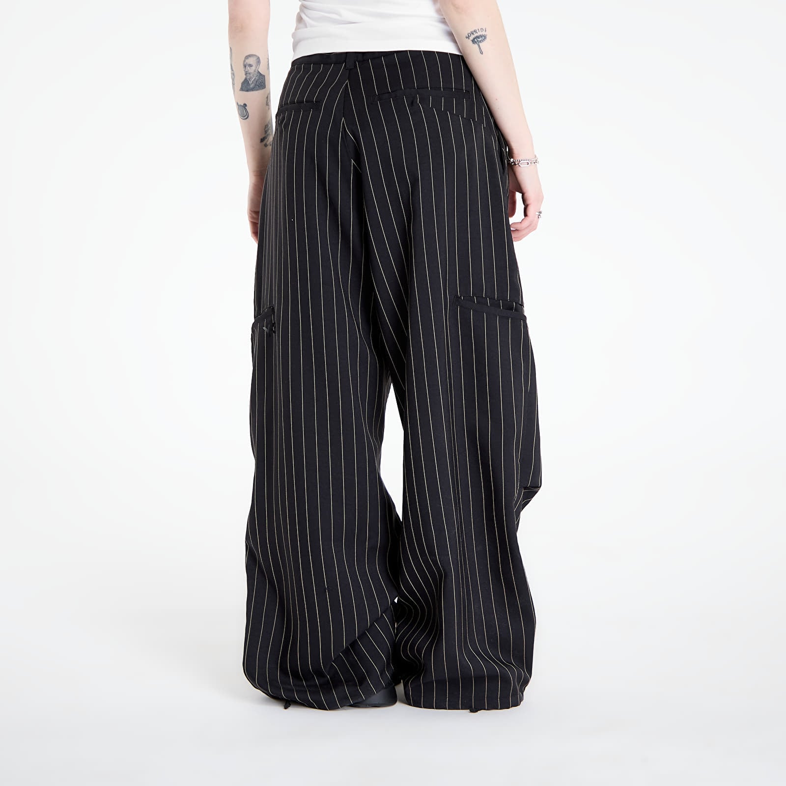 Панталони Y-3 Pinstripe Ut Straight Leg Trousers Black