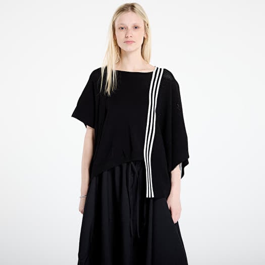 Sweatshirt Y-3 Logo Knit Sweatshirt Black/ Chalk White