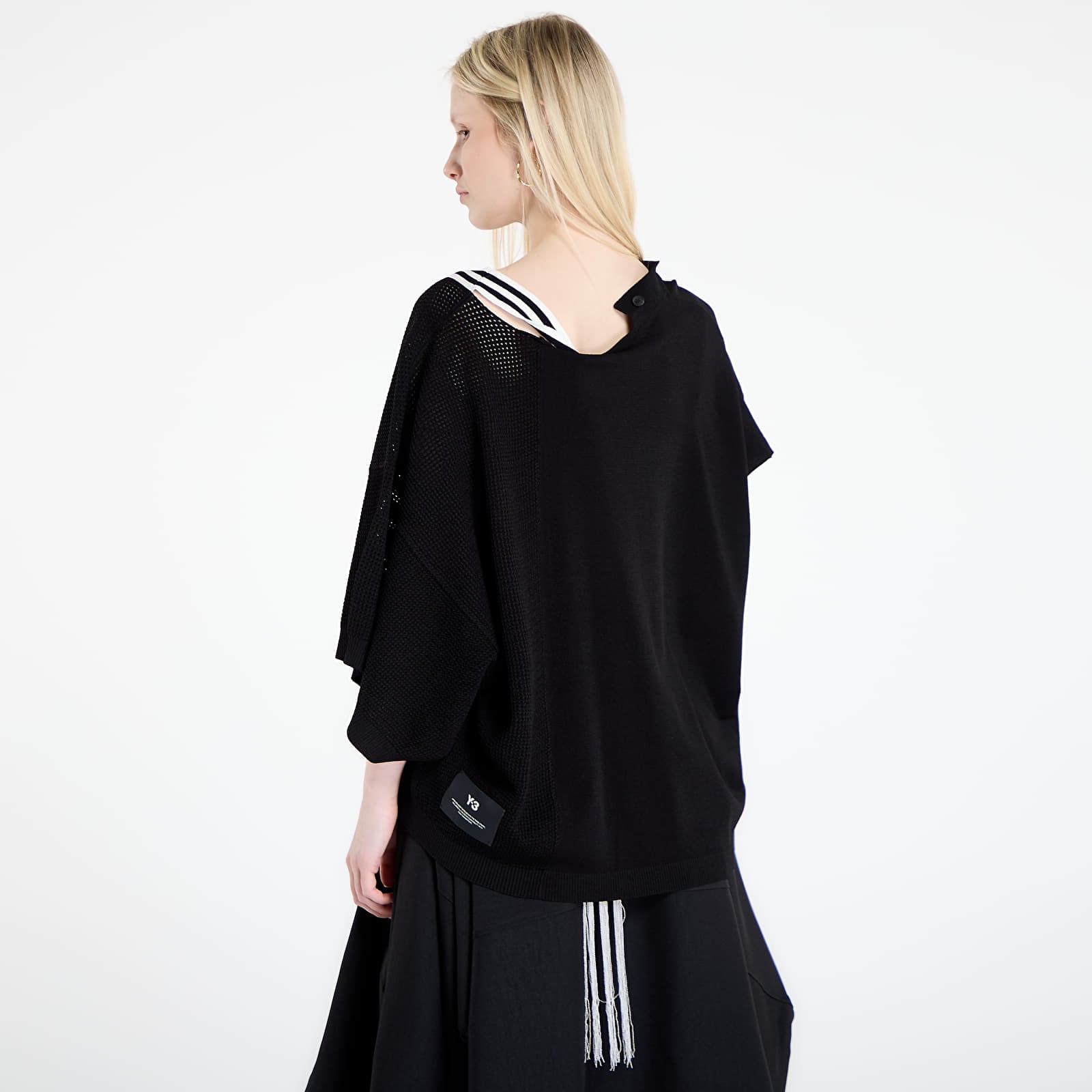 Hættetrøjer og sweatshirts Y-3 Logo Knit Sweatshirt Black/ Chalk White