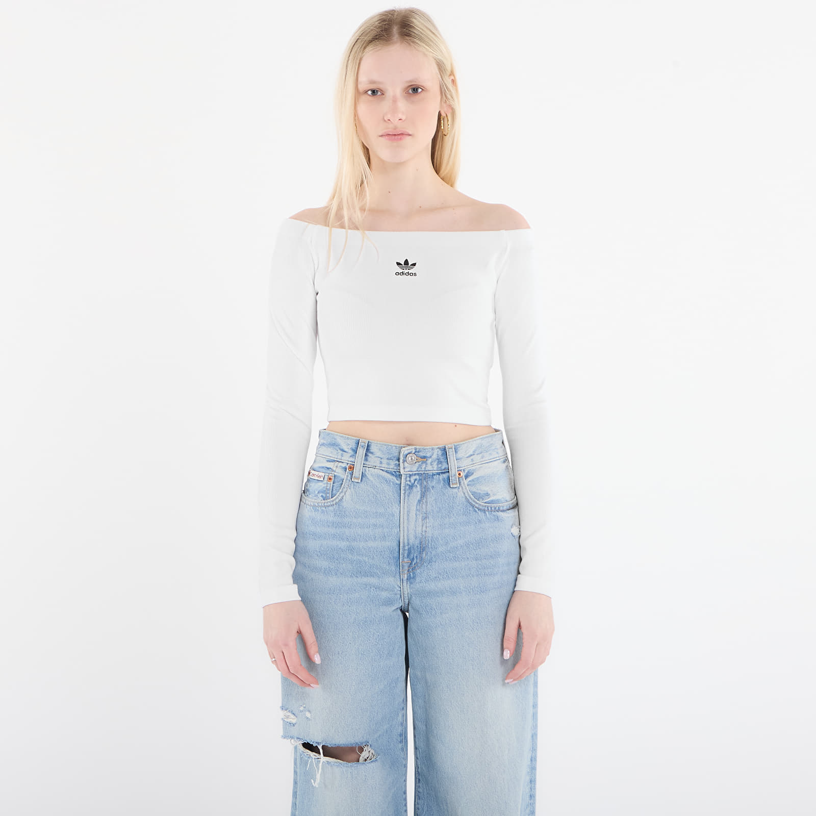 Tricou adidas Ess Rib Ls White XS