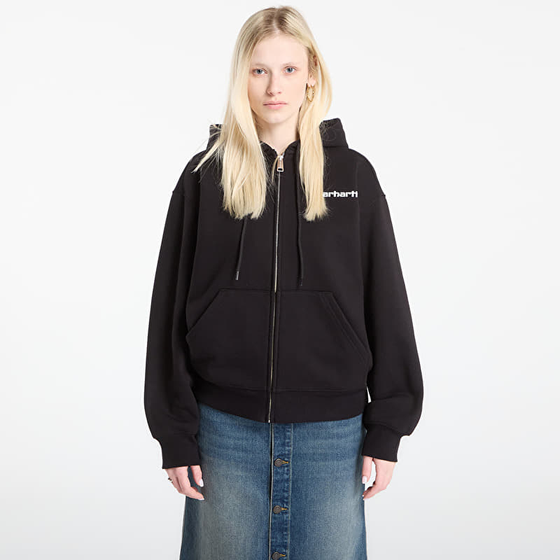 Sweatshirt Carhartt WIP Hooded Archive Lines Jacket UNISEX Black