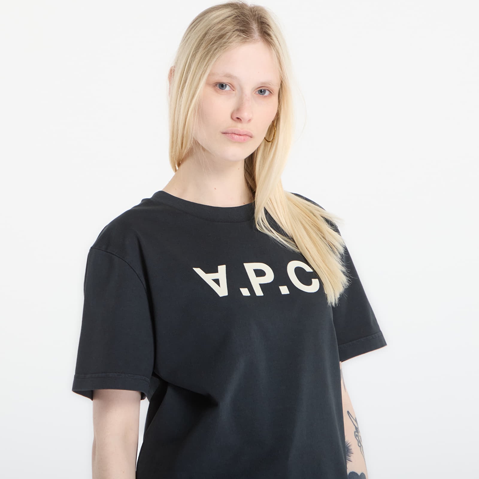 Футболки A.P.C. Standard Brodé Rayé T-Shirt UNISEX Faded Indigo/ Ecru
