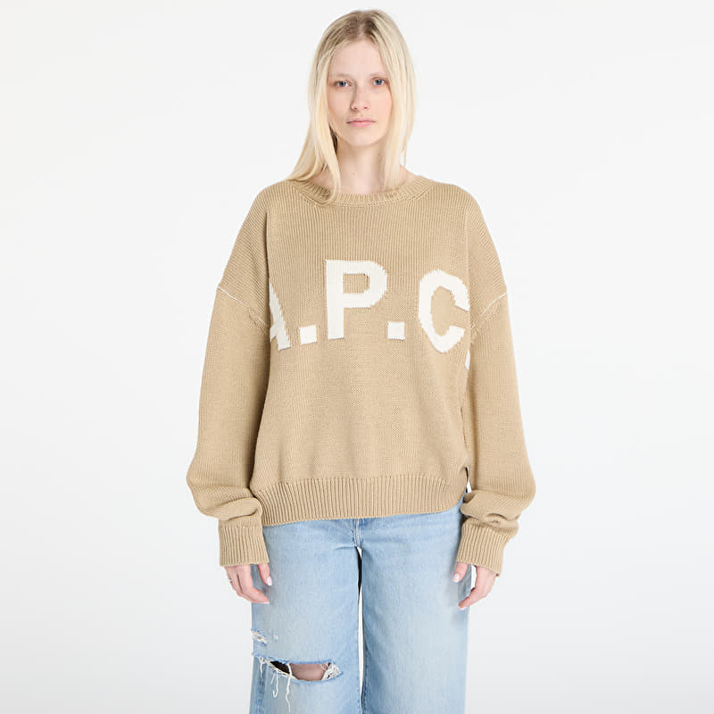 Tröja A.P.C. Logo Jumper UNISEX  Beige